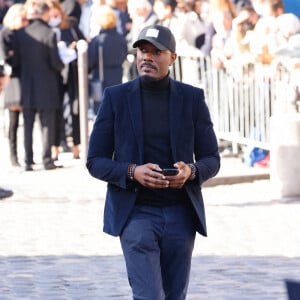 Harry Roselmack - Arrivées à la messe funéraire en hommage à Bernard Tapie en l'église Saint-Germain-des-Prés à Paris. Le 6 octobre 2021 © Jacovides-Moreau / Bestimage