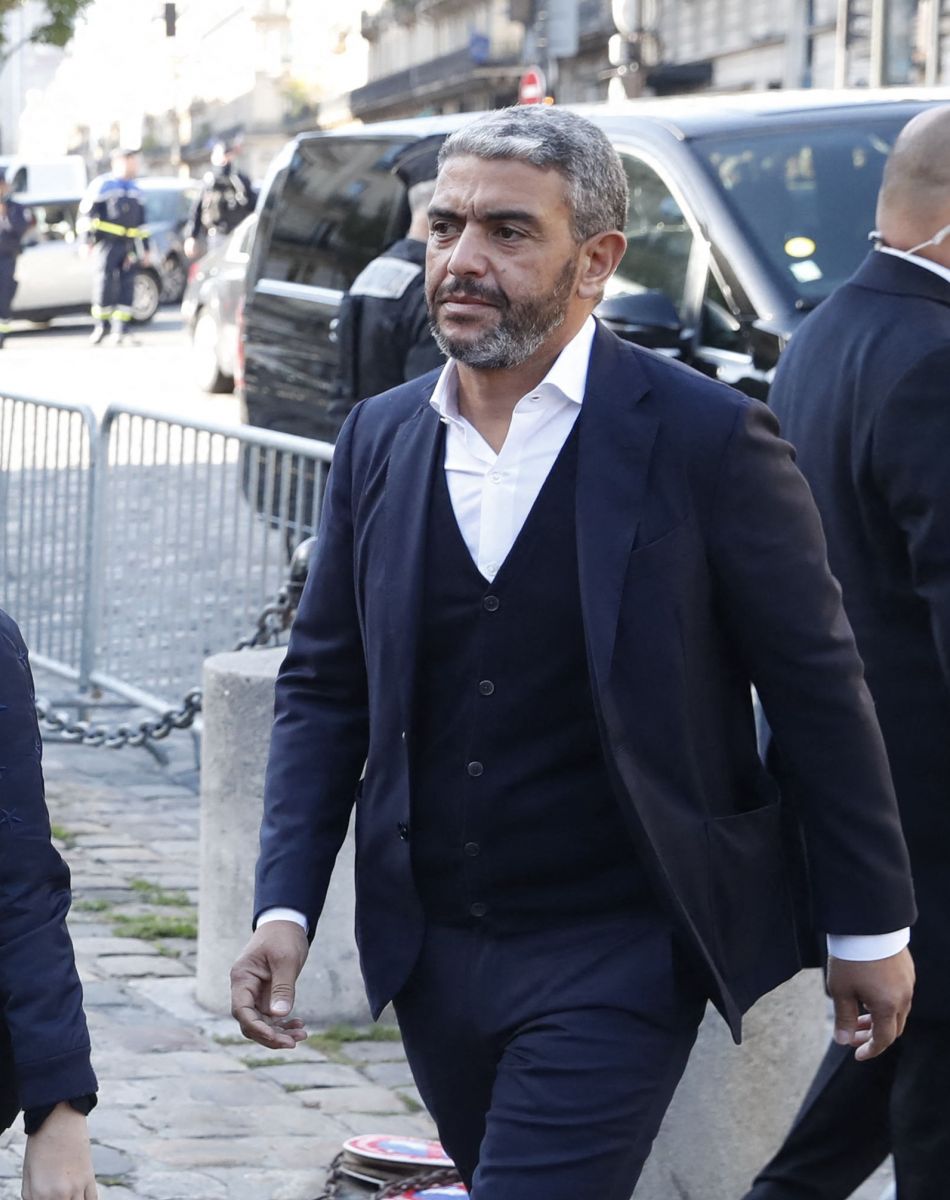 Ramzi Khiroun - Arrivées à la messe funéraire en hommage à Bernard Tapie en l'église Saint-Germain-des-Prés à Paris. Le 6 octobre 2021 © Jacovides-Moreau / Bestimage