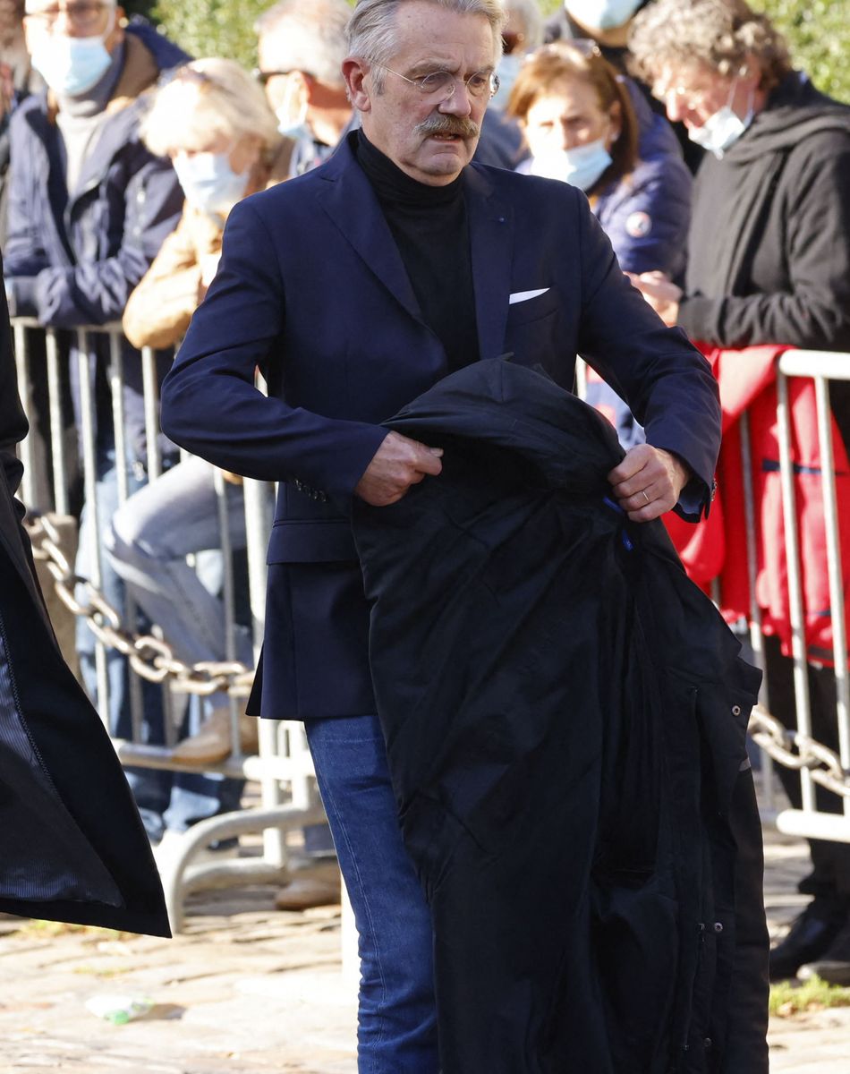 Frédéric Thiriez - Arrivées à la messe funéraire en hommage à Bernard Tapie en l'église Saint-Germain-des-Prés à Paris. Le 6 octobre 2021 © Jacovides-Moreau / Bestimage