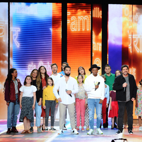 Exclusif - Kendji Girac, Soprano et Patrick Fiori - Enregistrement de l'émission "Jean-Jacques Goldman : La grande soirée anniversaire", qui sera diffusée le 6 octobre 2021 sur M6 © Gaffiot-Moreau / Bestimage