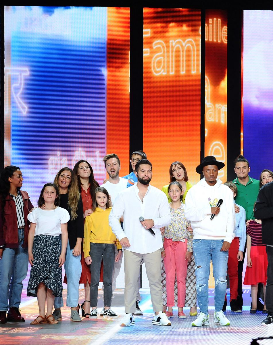 Exclusif - Kendji Girac, Soprano et Patrick Fiori - Enregistrement de l'émission "Jean-Jacques Goldman : La grande soirée anniversaire", qui sera diffusée le 6 octobre 2021 sur M6 © Gaffiot-Moreau / Bestimage