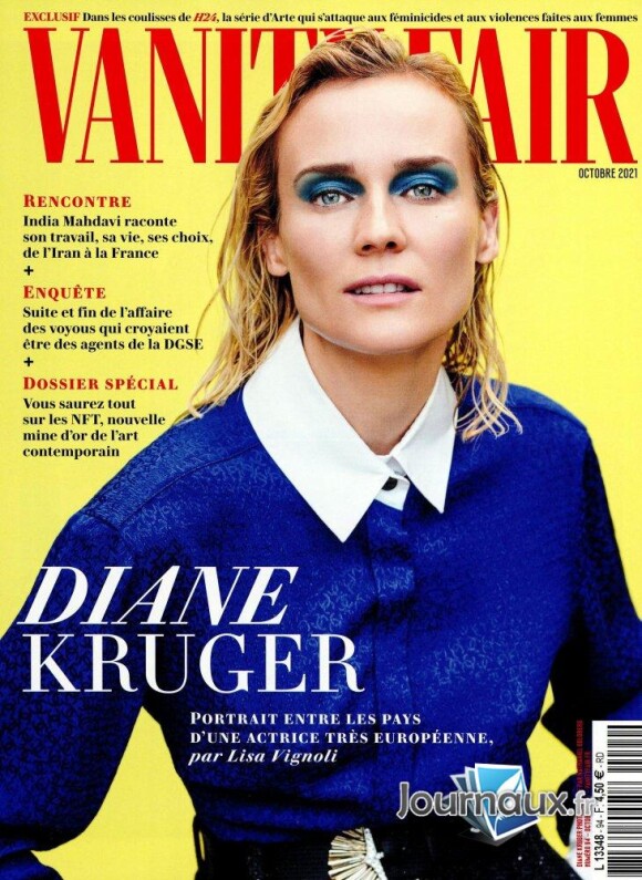 Diane Kruger dans le magazine "Vanity Fair", octobre 2021.