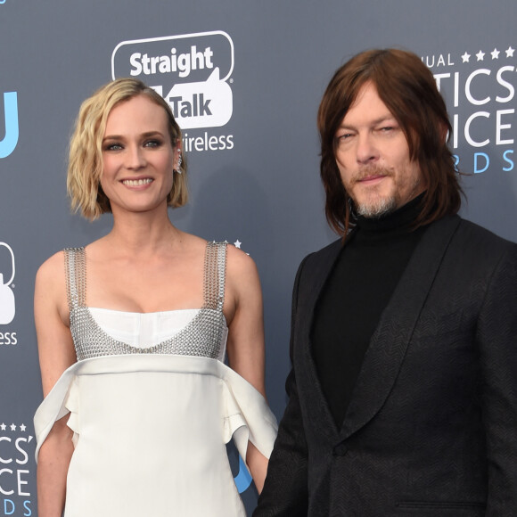 Diane Kruger et son compagnon Norman Reedus lors des "23ème Critics Choice Awards" au Barker Hangar à Los Angeles. © Chris Delmas/Bestimage