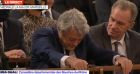 Jean-Louis Borloo submergé par l'émotion en la cathédrale La Major à Marseille, après son discours lors des obsèques de Bernard Tapie.