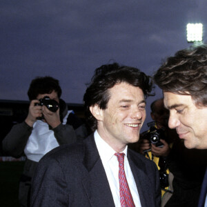 Bernard Tapie et Jean-Louis Borloo en 1993. © Panoramic/Bestimage