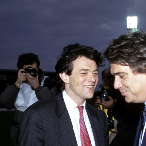 Bernard Tapie et Jean-Louis Borloo en 1993. © Panoramic/Bestimage