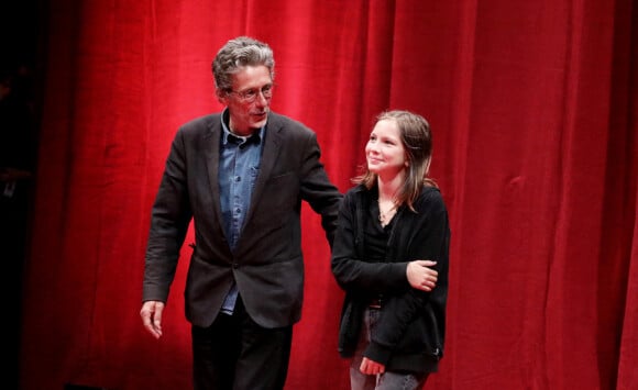 Nils Tavernier et sa fille - Salle - Cérémonie d'ouverture du Festival Lumière 2021 à Lyon le 9 octobre 2021. © Dominique Jacovides / Bestimage 