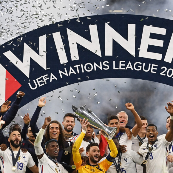 Football: La France remporte la coupe de la Ligue des Nations en battant l'Espagne 2 buts à 1 à Milan le 10 octobre 2021. © Inside/Panoramic/Bestimage