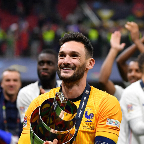 Hugo Lloris - Football: La France remporte la coupe de la Ligue des Nations en battant l'Espagne 2 buts à 1 à Milan le 10 octobre 2021. © Inside/Panoramic/Bestimage