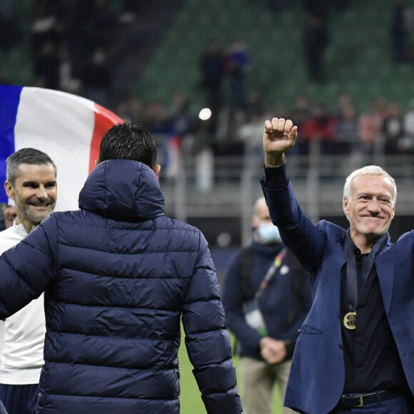 Didier Deschamps - Football: La France remporte la coupe de la Ligue des Nations en battant l'Espagne 2 buts à 1 à Milan le 10 octobre 2021. © Inside/Panoramic/Bestimage