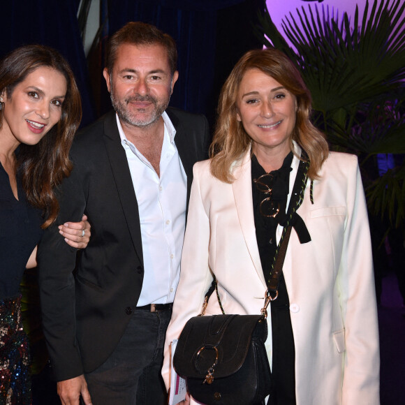 Exclusif - Elisa Tovati, Jérôme Anthony et Daniela Lumbroso à la soirée de gala de l'association Princesse Margot au Folies Gruss à Paris le 11 octobre 2021.
