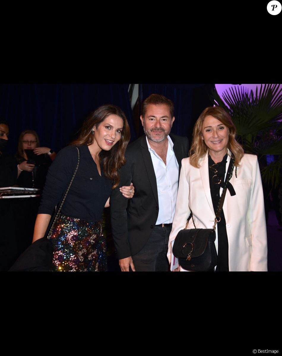 Exclusif - Elisa Tovati, Jérôme Anthony et Daniela Lumbroso à la soirée de gala de l'association Princesse Margot au Folies Gruss à Paris le 11 octobre 2021.
