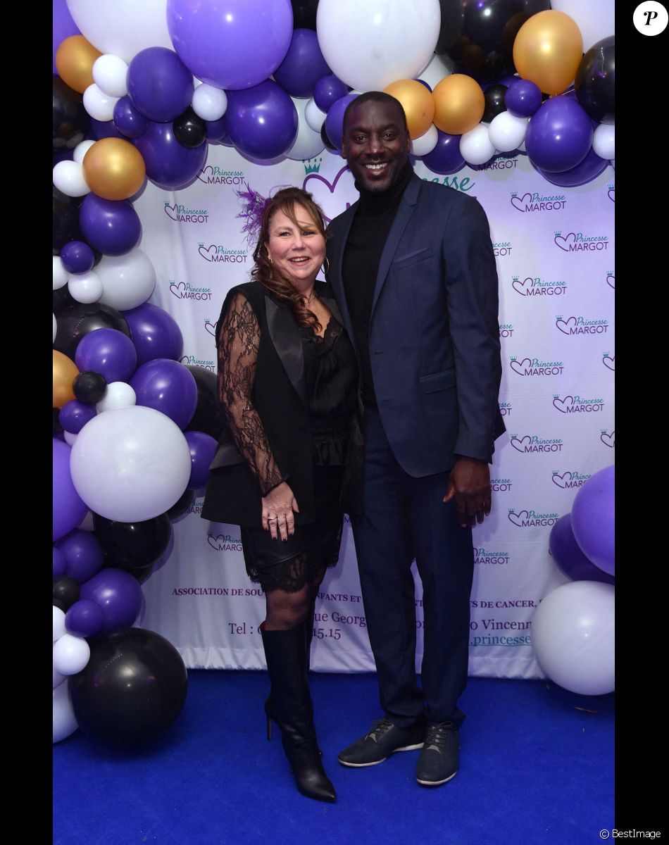 Exclusif - Ladji Doucouré et la présidente de l'association Muriel Hattab à la soirée de gala de l'association Princesse Margot au Folies Gruss à Paris le 11 octobre 2021.