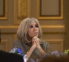 Brigitte Macron lors du dîner de cloture de la saison Africa 2020 au palais de l'Elysée le 30 septembre 2021.