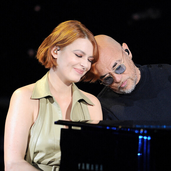 Exclusif - Elodie Frégé et Pascal Obispo - Enregistrement de l'émission "La grande soirée des duos", qui sera diffusée le 14 octobre sur W9 © Gaffiot-Moreau / Bestimage 