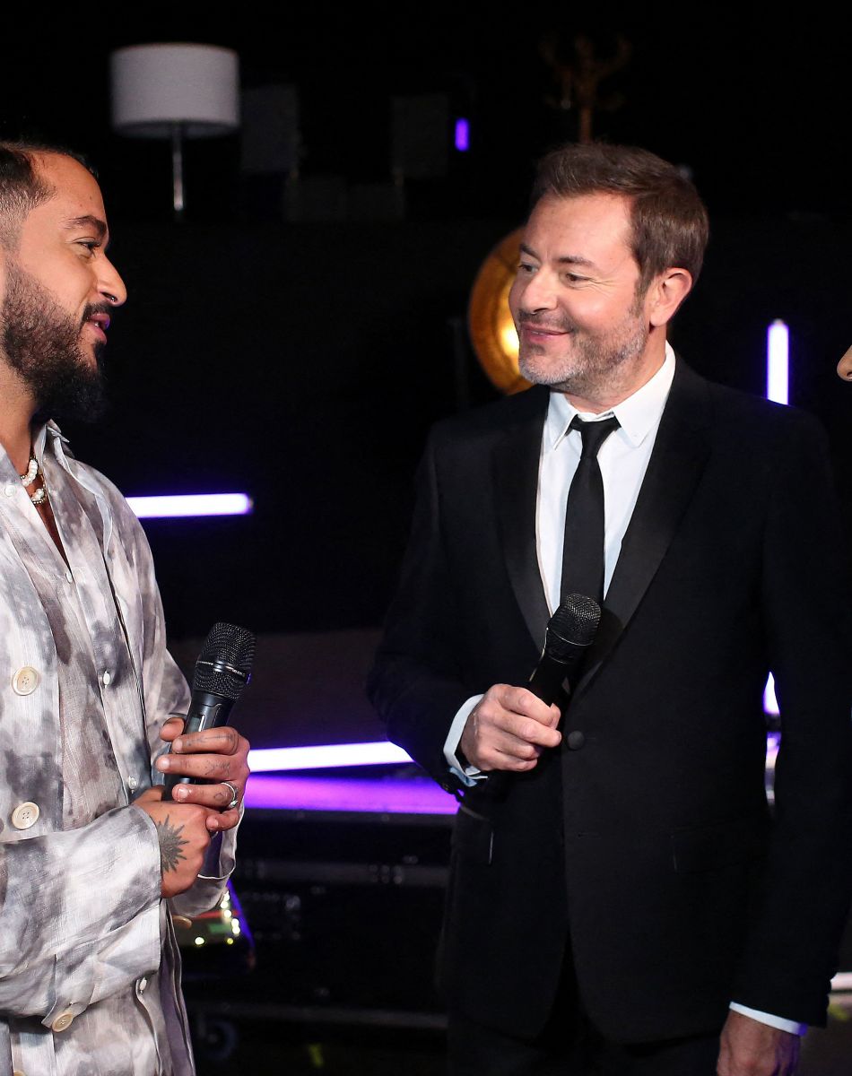 Exclusif - Jérôme Anthony, Amel Bent et Slimane - Backstage de l'enregistrement de l'émission "La grande soirée des duos", qui sera diffusée le 14 octobre sur W9 © Gaffiot-Moreau / Bestimage