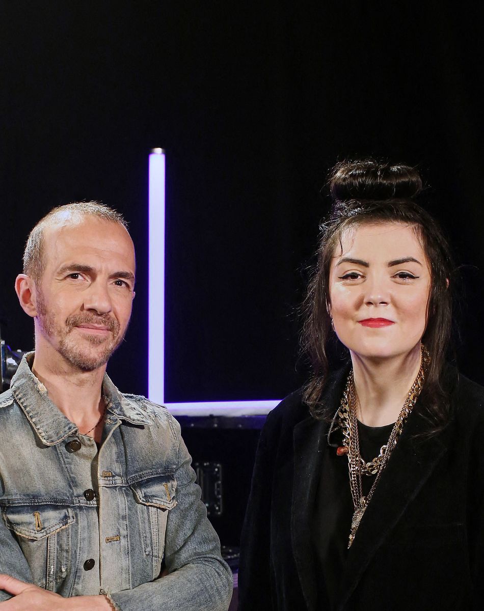 Exclusif - Hoshi et Calogéro - Backstage de l'enregistrement de l'émission "La grande soirée des duos", qui sera diffusée le 14 octobre sur W9 © Gaffiot-Moreau / Bestimage
