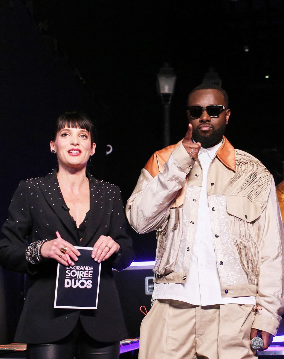 Exclusif - Gims, Slimane, Soprano et Erika Moulet - Backstage de l'enregistrement de l'émission "La grande soirée des duos", qui sera diffusée le 14 octobre sur W9 © Gaffiot-Moreau / Bestimage