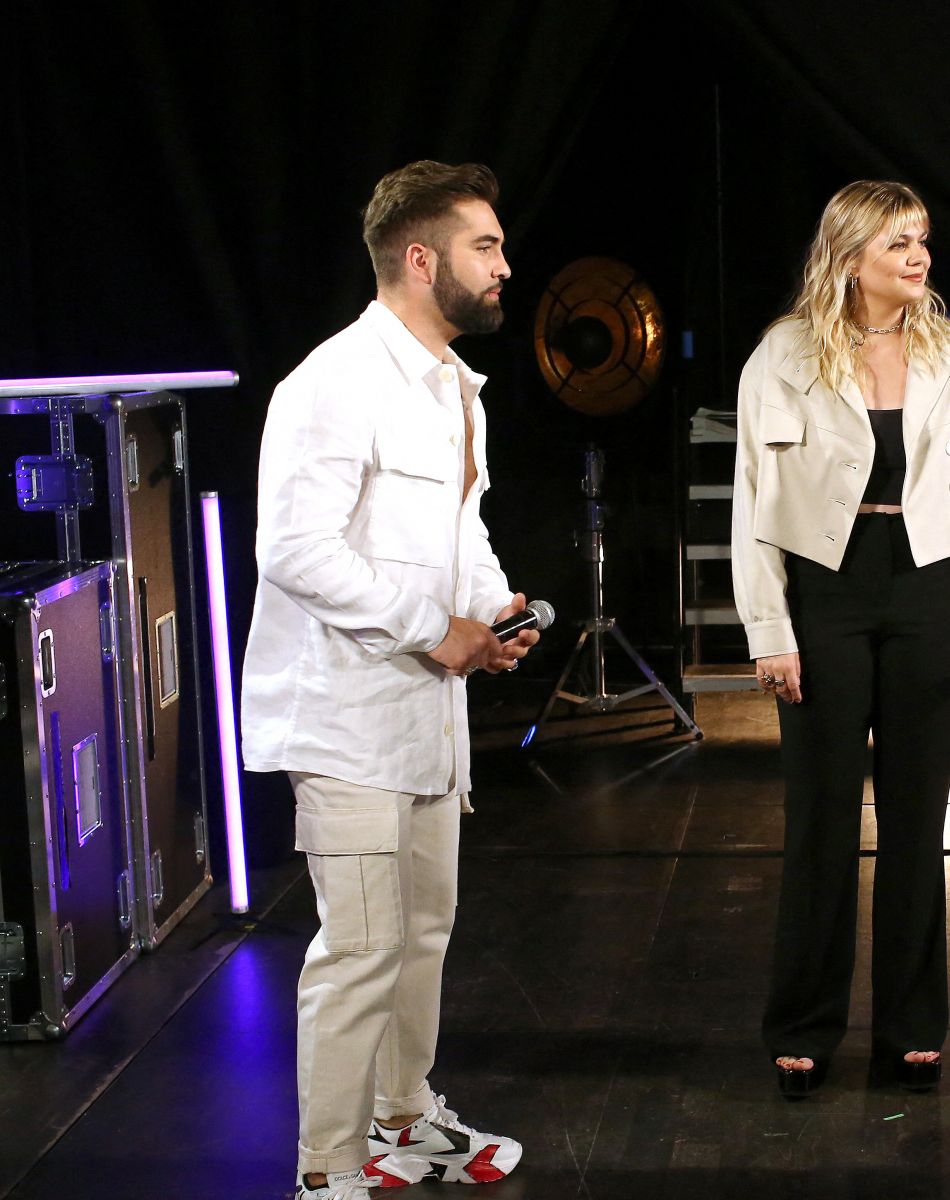 Exclusif - Erika Moulet, Kendji Girac et Louane - Backstage de l'enregistrement de l'émission "La grande soirée des duos", qui sera diffusée le 14 octobre sur W9 © Gaffiot-Moreau / Bestimage
