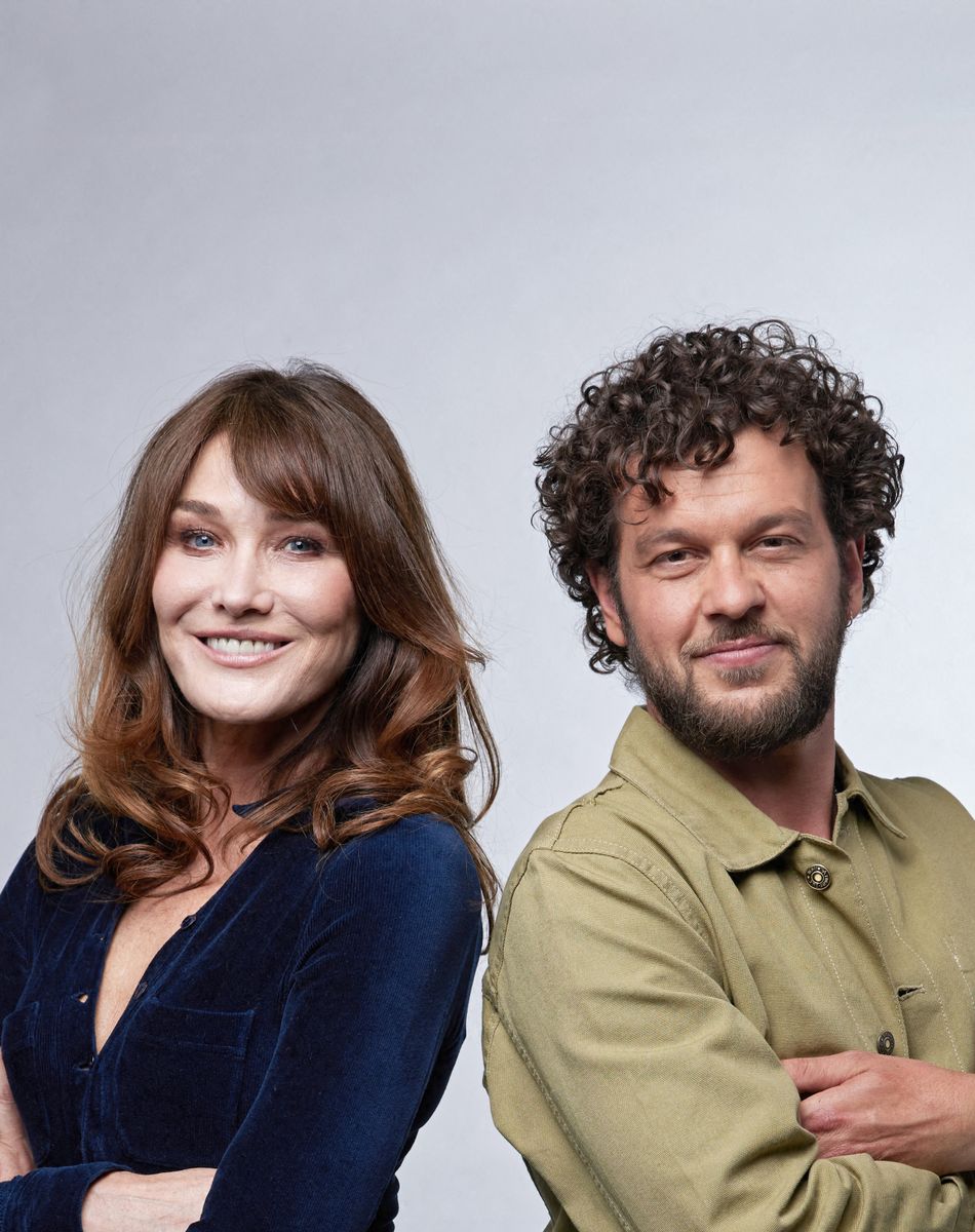 Exclusif - Carla Bruni-Sarkozy et Claudio Capéo - Studio - Enregistrement de l'émission "La grande soirée des duos", qui sera diffusée le 14 octobre sur W9 © Gaffiot-Moreau / Bestimage