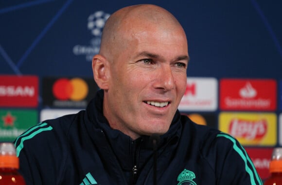 Zinedine Zidane, entraineur du Real Madrid, lors d'une conférence de presse à Madrid. © Irina R. H/AFP7 via ZUMA Wire / Bestimage