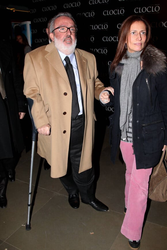 Dominique Farrugia et sa femme Isabelle à la première de Cloclo, à Paris, en 2012