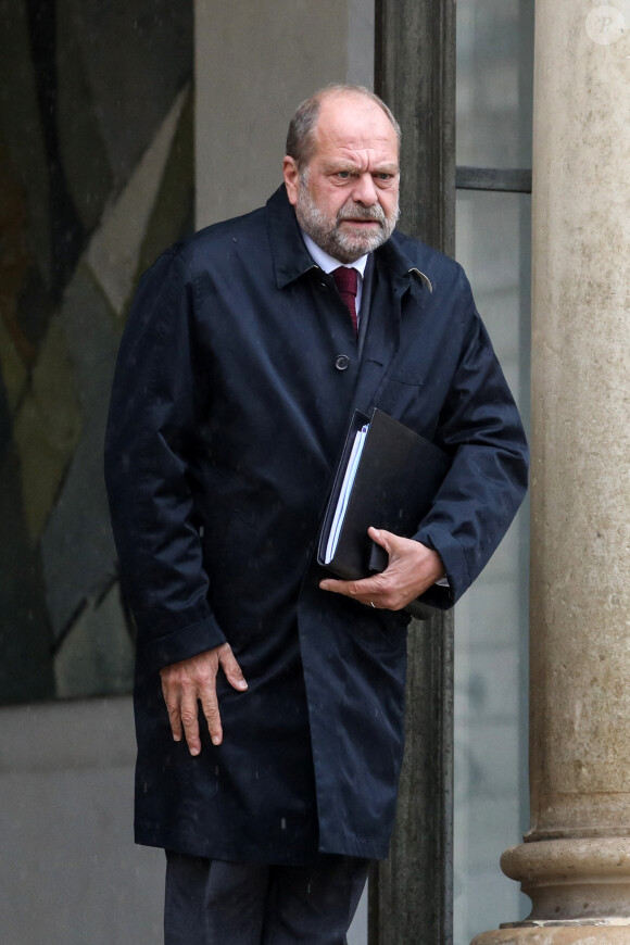Eric Dupond-Moretti, ministre de la justice, garde des Sceaux à la sortie du conseil des ministres, le 29 septembre 2021, au palais de l'Elysée, à Paris, France.