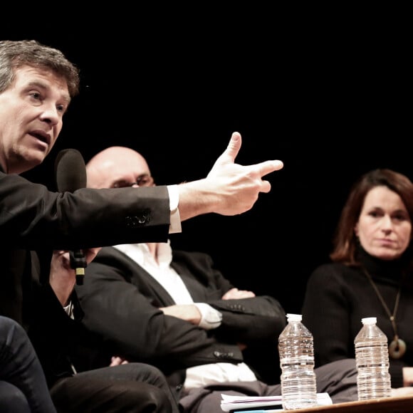 Arnaud Montebourg et Aurélie Filippetti durant une rencontre-débat sur la thématique des arts et la culture, à la Maison de la Poésie à Paris, France, le 9 janvier 2017. © Stéphane Lemouton/Bestimage