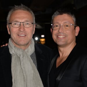 Laurent Ruquier et Jacques Sanchez - Cocktail pour le lancement du livre "Les bonnes chansons ne meurent jamais" de J. Sanchez au NoLita à Paris. © Veeren/Bestimage