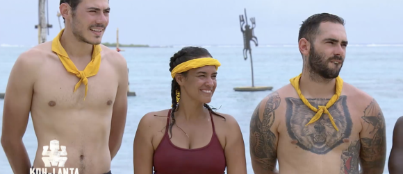 Vincent, Myriam et Mathieu dans "Koh-Lanta, Les Armes secrètes" sur TF1.