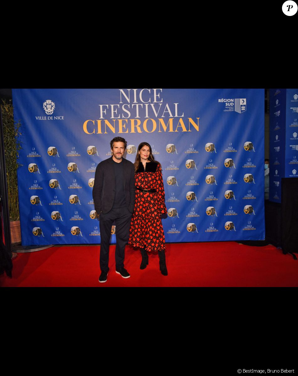 Guillaume Canet et Laetitia Casta, présentant en avant première, le film "Lui" lors de la quatrième soirée de la 3ème édition du Festival Cinéroman à Nice, France, le 23 octobre 2021. © Bruno Bebert/Bestimage