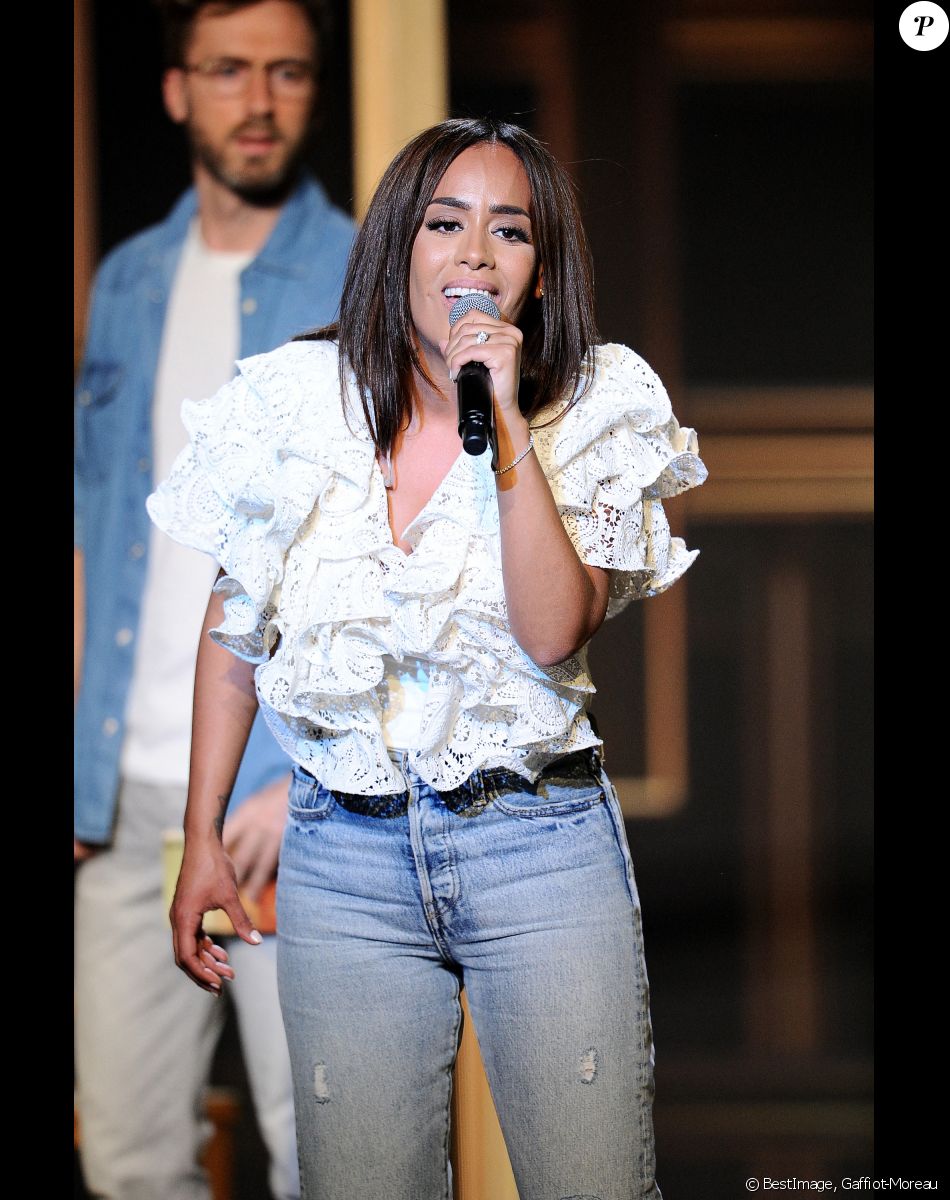 Amel Bent - Enregistrement de l'émission "Jean-Jacques Goldman : La grande soirée anniversaire" sur M6. © Gaffiot-Moreau / Bestimage