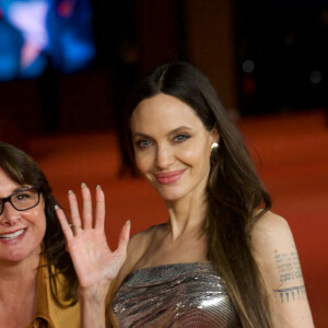 Victoria Alonso, Angelina Jolie - Première du film "Eternals" lors de la 16e édition du Festival du Film de Rome, le 24 octobre 2021.