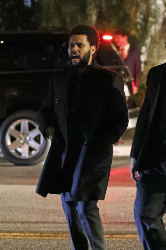 Exclusif - The Weeknd à la sortie d'une after party des Emmy Awards à l'hôtel San Vicente Bungalows à West Hollywood, Los Angeles, le 19 septembre 2021.