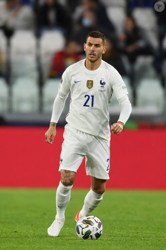 Lucas Hernandez - Match de football en ligue des Nations : La France bat la Belgique 3-2 au Juventus Stadium à Turin le 7 octobre 2021. © Aflo/Panorami/Bestimage