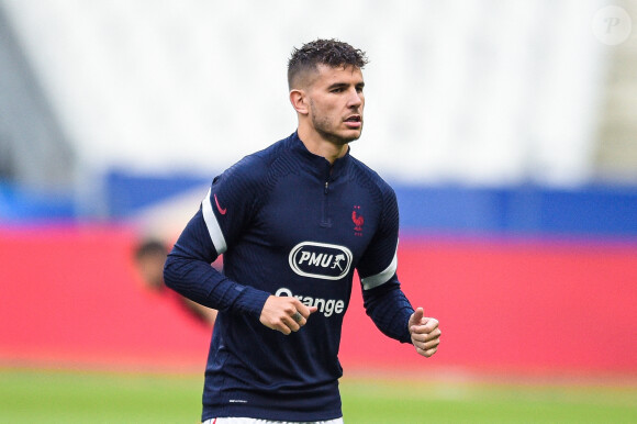 Lucas Hernandez ( 21 - France ) - Echauffement - - Match amical de préparation à l'Euro 2021 France - Bulgarie (3-0) au Stade de France en présence de 5000 spectateurs à Saint-Denis le 8 juin 2021. © Federico Pestellini / Panoramic / Bestimage