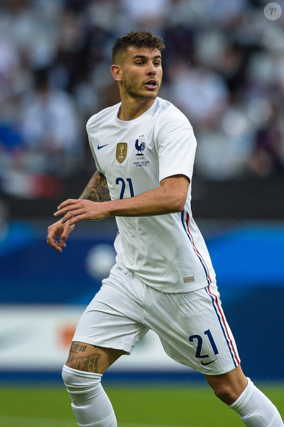 Lucas Hernandez ( 21 - France ) - Match amical de préparation à l'Euro 2021 France - Bulgarie (3-0) au Stade de France en présence de 5000 spectateurs à Saint-Denis le 8 juin 2021. © Federico Pestellini / Panoramic / Bestimage