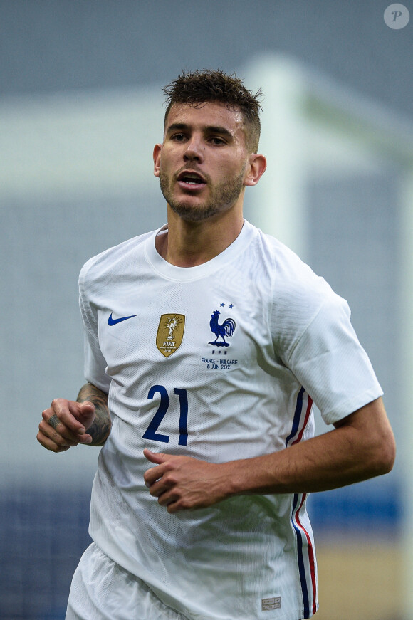 Attitude de Lucas Hernandez - Match amical de préparation à l'Euro France - Bulgarie au Stade de France à Saint-Denis. © Federico Pestellini / Panoramic / Bestimage