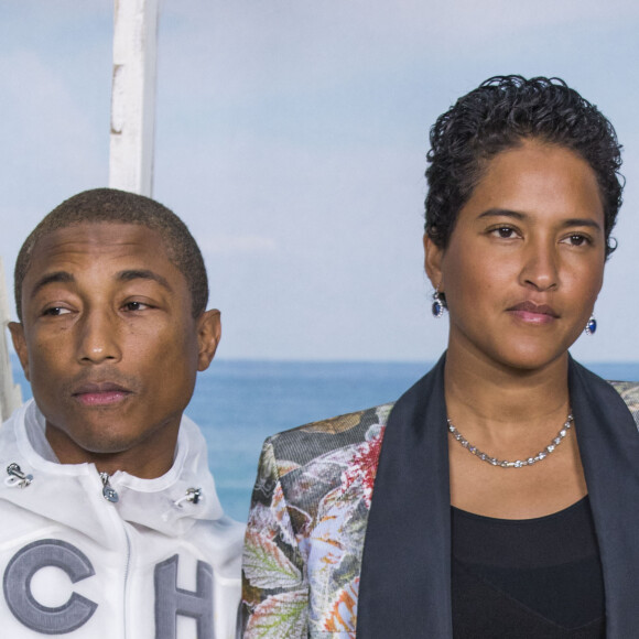 Pharrell Williams et sa femme Helen Lasichanh - Photocall du défilé Chanel Collection Prêt-à-Porter Printemps/Eté 2019 lors de la Fashion Week au Grand Palais à Paris le 2 octobre 2018. © Olivier Borde/Bestimage