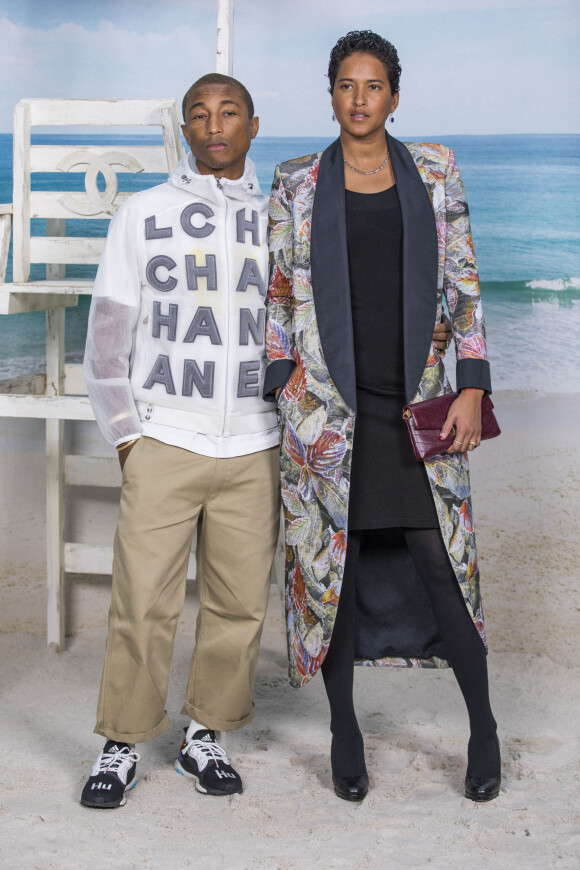 Pharrell Williams et sa femme Helen Lasichanh - Photocall du défilé Chanel Collection Prêt-à-Porter Printemps/Eté 2019 lors de la Fashion Week au Grand Palais à Paris le 2 octobre 2018. © Olivier Borde/Bestimage