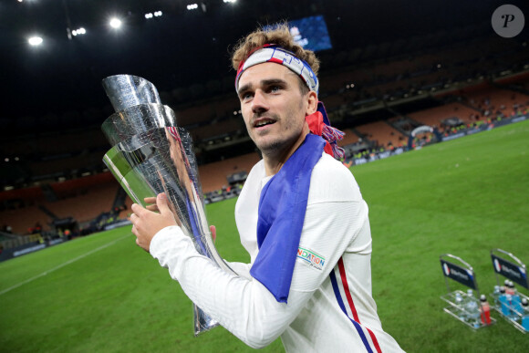 Antoine Griezmann - Football: La France remporte la coupe de la Ligue des Nations en battant l'Espagne 2 buts à 1 à Milan le 10 octobre 2021. © Inside/Panoramic/Bestimage