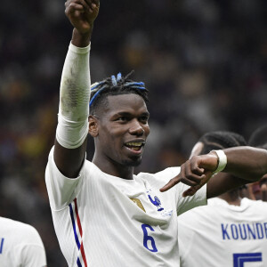 Paul Pogba - Football: La France remporte la coupe de la Ligue des Nations en battant l'Espagne 2 buts à 1 à Milan le 10 octobre 2021. © Inside/Panoramic/Bestimage