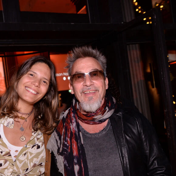 Vanille Clerc, Florent Pagny au Café de l'Homme, face à la Tour Eiffel. Paris, le 24 septembre 2021. © Bellak - Perusseau / Bestimage