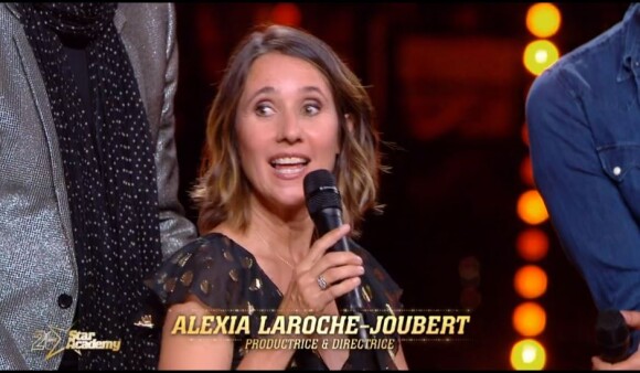 Alexia Laroche-Joubert lors du prime pour les 20 ans de la "Star Academy" sur TF1