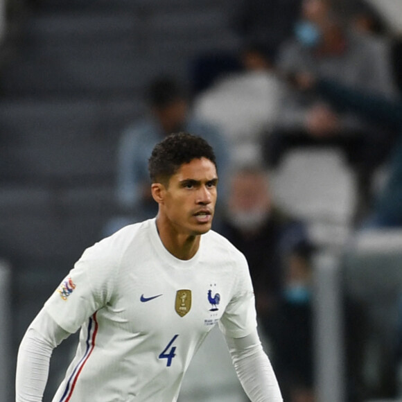 Raphaël Varane - Match de football en ligue des Nations : La France bat la Belgique 3-2 au Juventus Stadium à Turin le 7 octobre 2021. © Aflo/Panorami/Bestimage