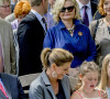 La reine Sonja, le roi Harald, la princesse Martha Louise, Emma Tallulah Behn, Leah Isadora Behn et Maud Angelica Behn - La famille royale fête le 80ème anniversaire de la reine Sonja de Norvège à la galerie d'art Reine Sonja aux écuries du palais à Oslo, le 4 juillet 2017. 