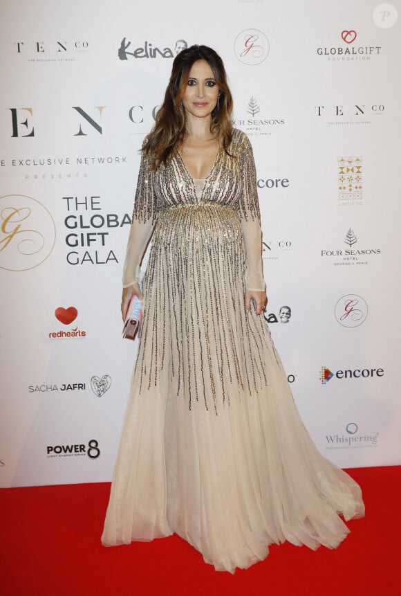 Fabienne Carat enceinte - Photocall de la 10ème édition du "Global Gift Gala 2021" à l'hôtel Four Seasons Hotel George V à Paris le 30 octobre 2021. © Marc Ausset Lacroix/Bestimage