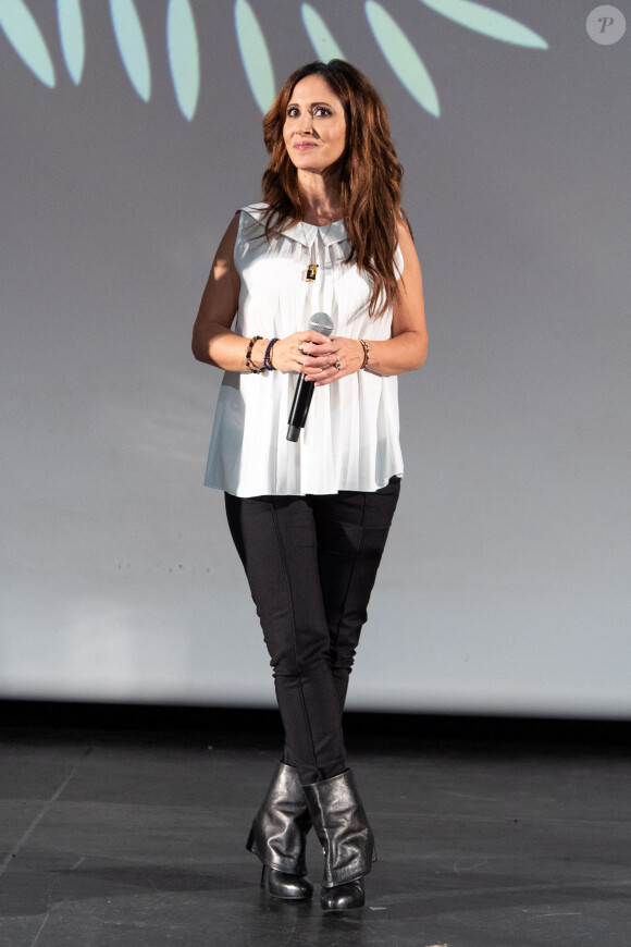 Fabienne Carat (enceinte) - Soirée de gala "Action Enfance fait son cinéma" au Grand Rex à Paris, le 20 septembre 2021. © Pierre Perusseau/Bestimage