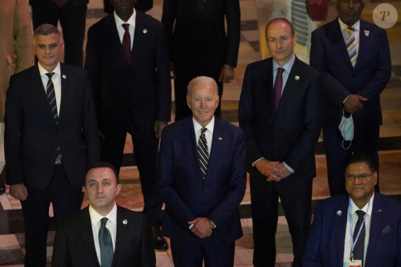 Joe Biden lors de la réception royale au Musée Kelvingrove dans le cadre de la journée du Sommet des leaders mondiaux COP26 à Glasgow le 1er novembre 2021.
