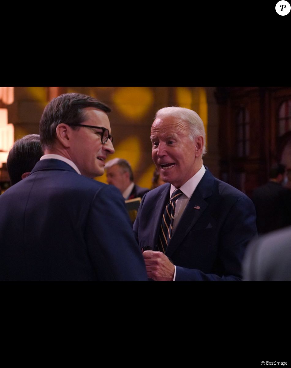 Joe Biden lors de la réception royale au Musée Kelvingrove dans le cadre de la journée du Sommet des leaders mondiaux COP26 à Glasgow le 1er novembre 2021.